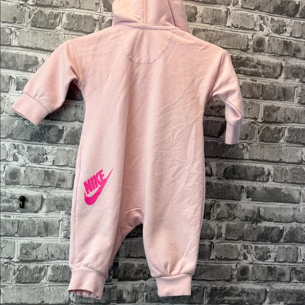Nike‎ Light Pink baby girl's hoodie romper.